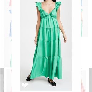 English Factory Ruffle Sleeve Maxi Dress